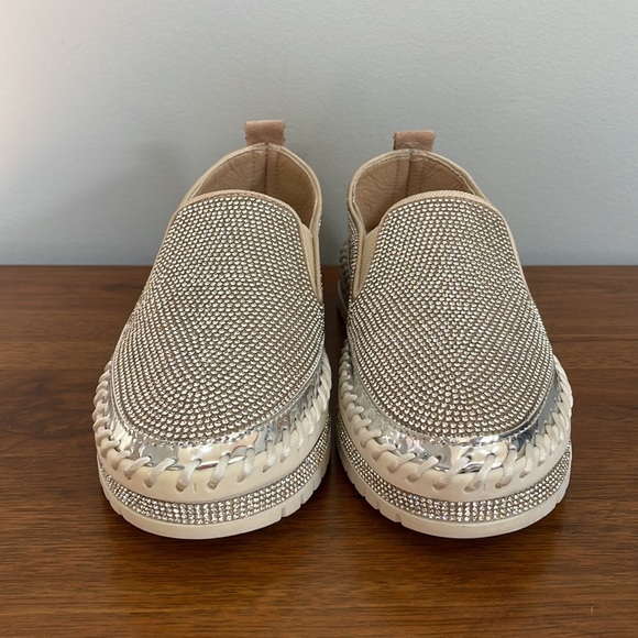 SLIP-ON GLITTER VULCANIZED PLATFORM SHOE SNEAKER NWOT | Multiple Sizes Available - Picture 4 of 11